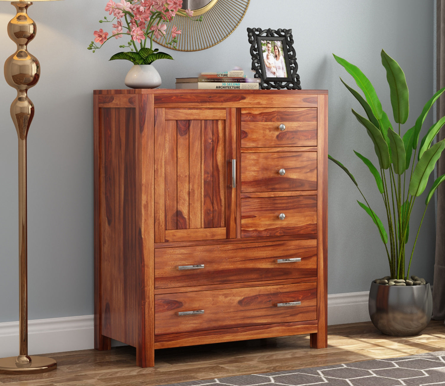Khalil 5-Drawer Wooden Chest Of Drawers