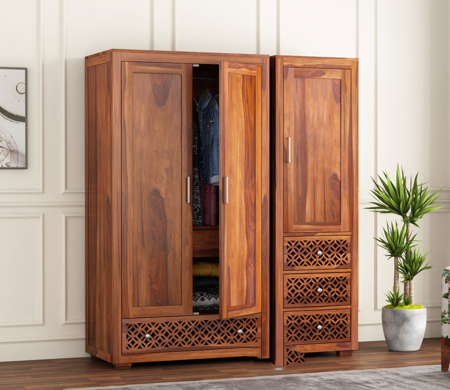Onyx 3 Door Multi Utility Wardrobe