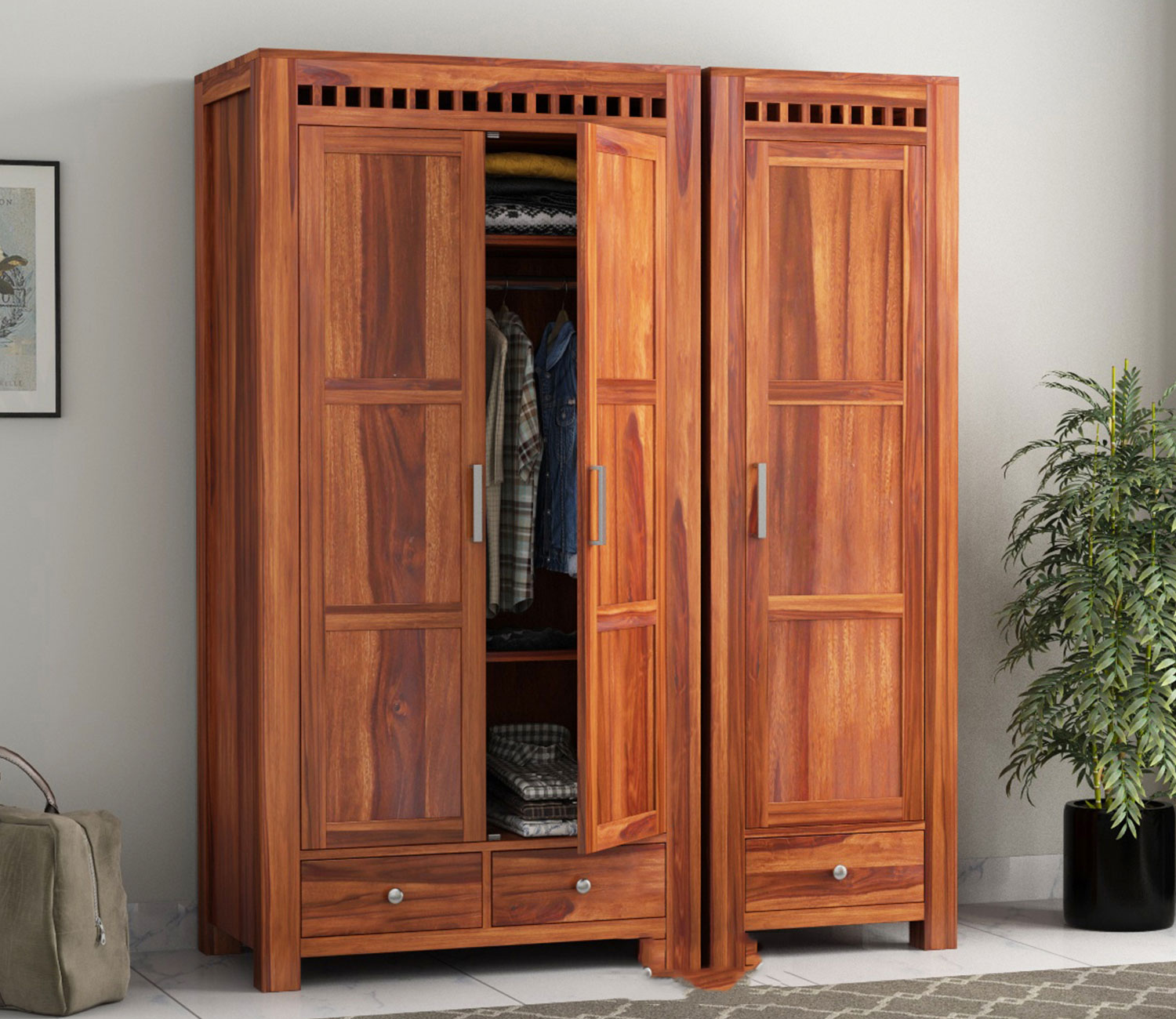 Warren 3 Door Multi-Utility Wardrobe