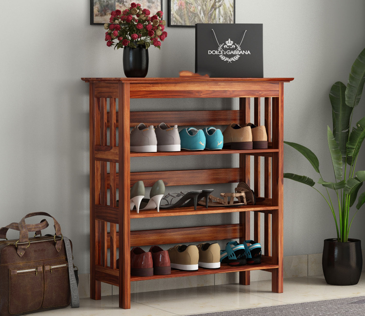 Kayson Wooden Shoe Stand