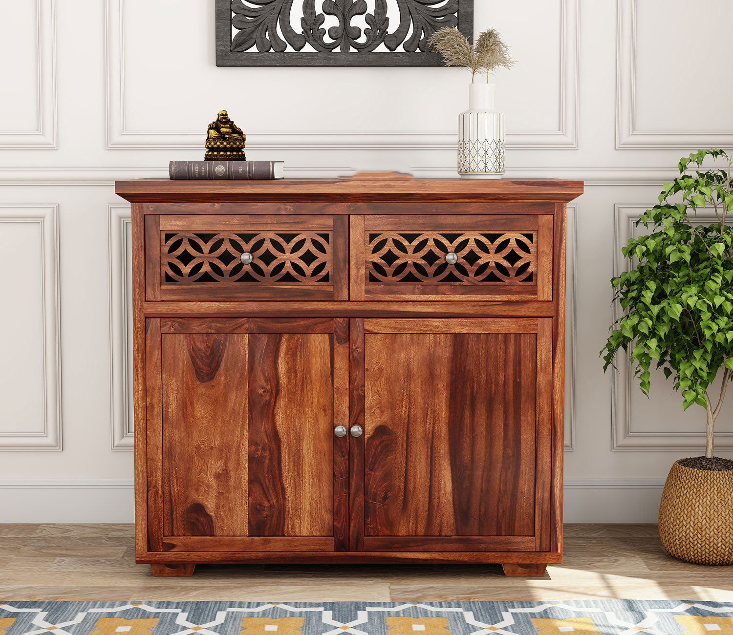Lukas Mini Sheesham wood Sideboard and Cabinet