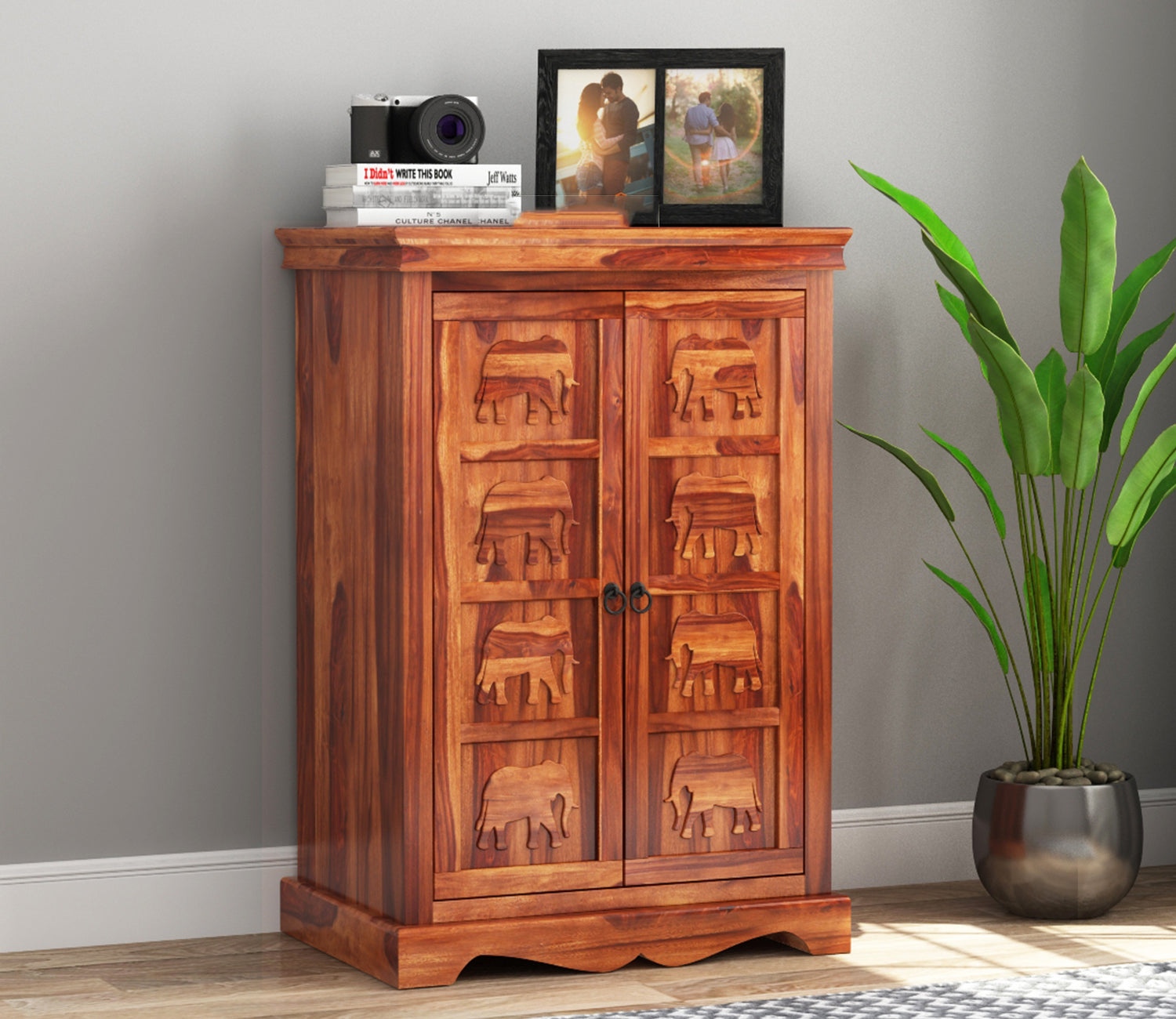 Kairo Small Sheesham Wood Cabinet and Sideboard