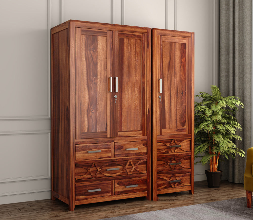 Casey Sheesham Wood 3 Door Wardrobe