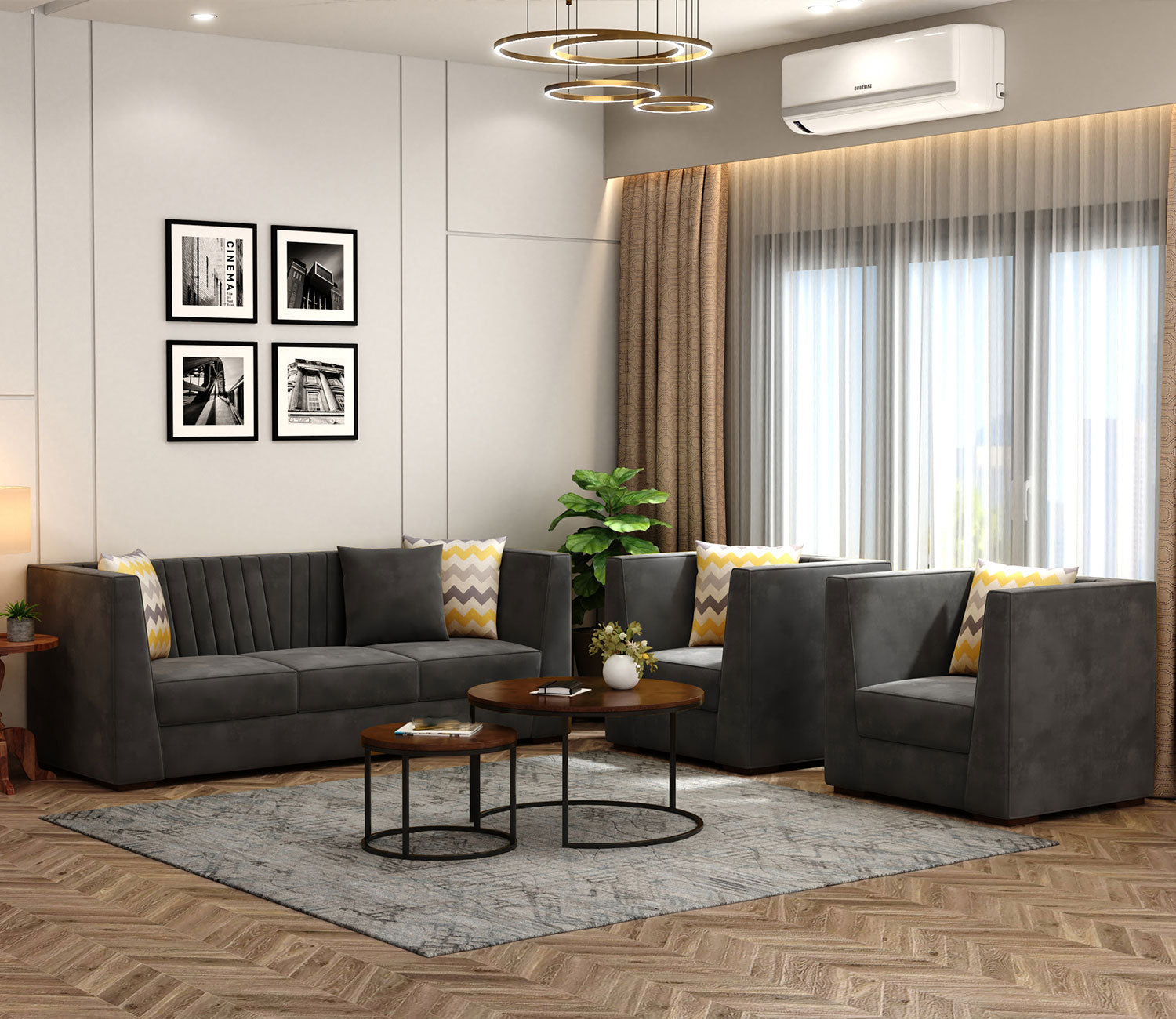 Elijah3+1+1 Fabric Sofa Set
