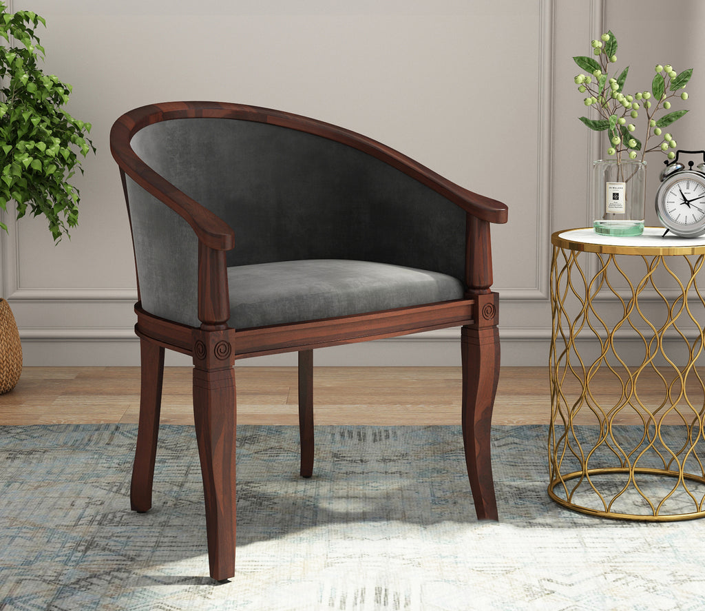 Austin 2 Seater Sheesham Wood Balcony Set Walnut Graphite Grey