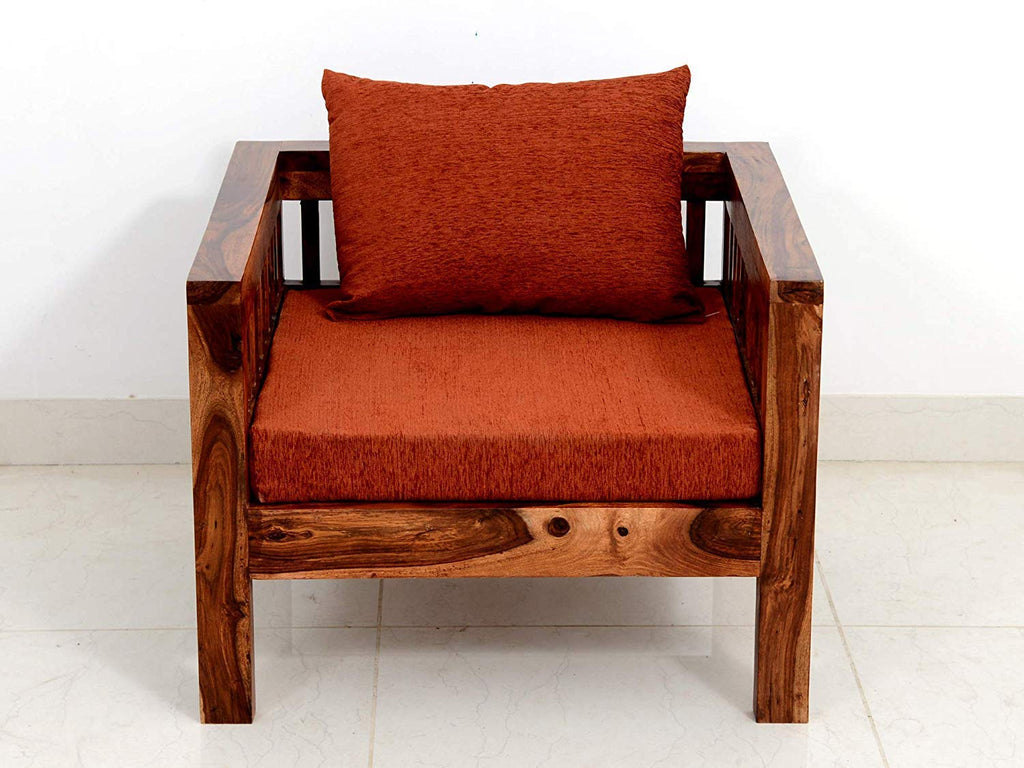 Furniturewallet Sheesham Wood Sofa for Living Room in Natural Finish