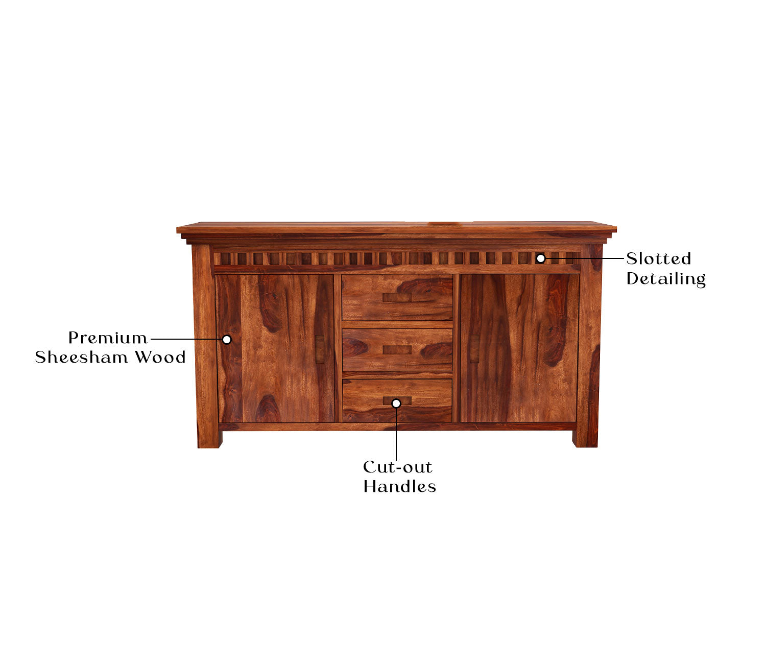 Omar Sheesham Wood Sideboard and Cabinet
