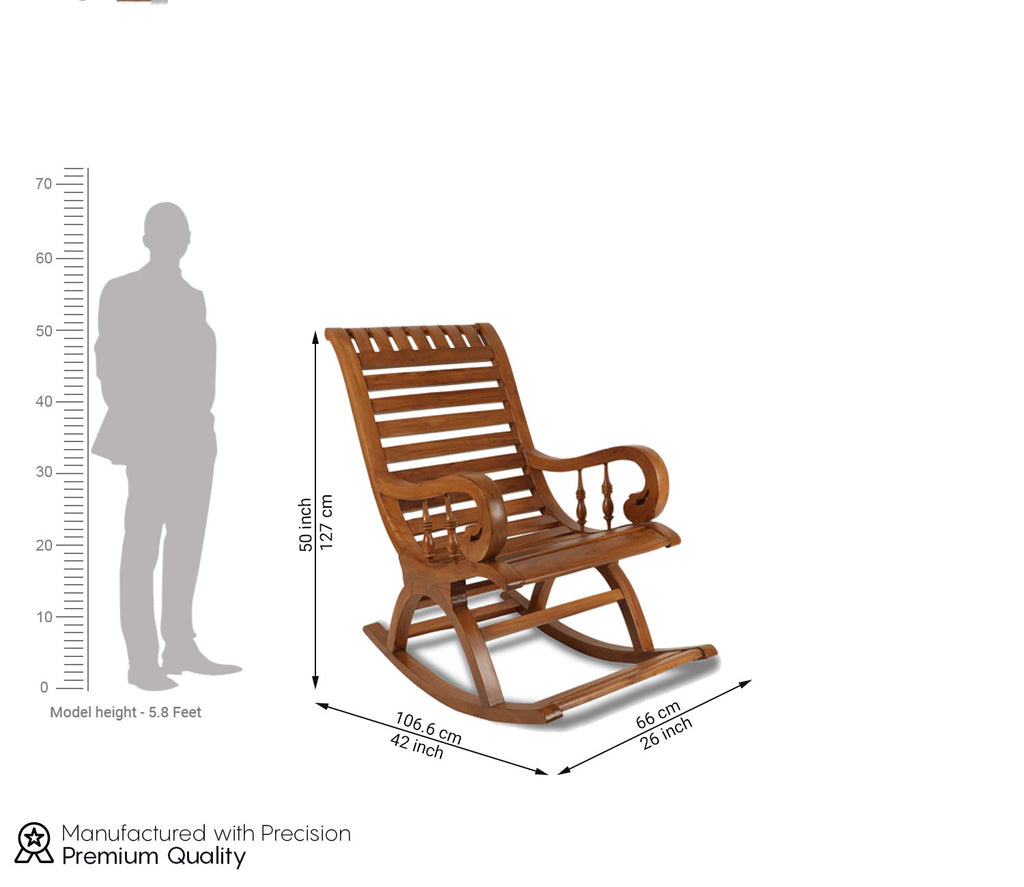 Malachi Premium Solid Wood Rocking Chair