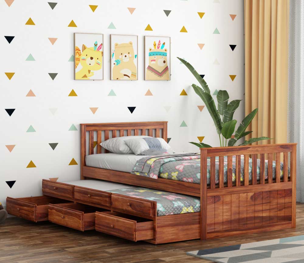 Nathan Kids Trundle Bed With Storage
