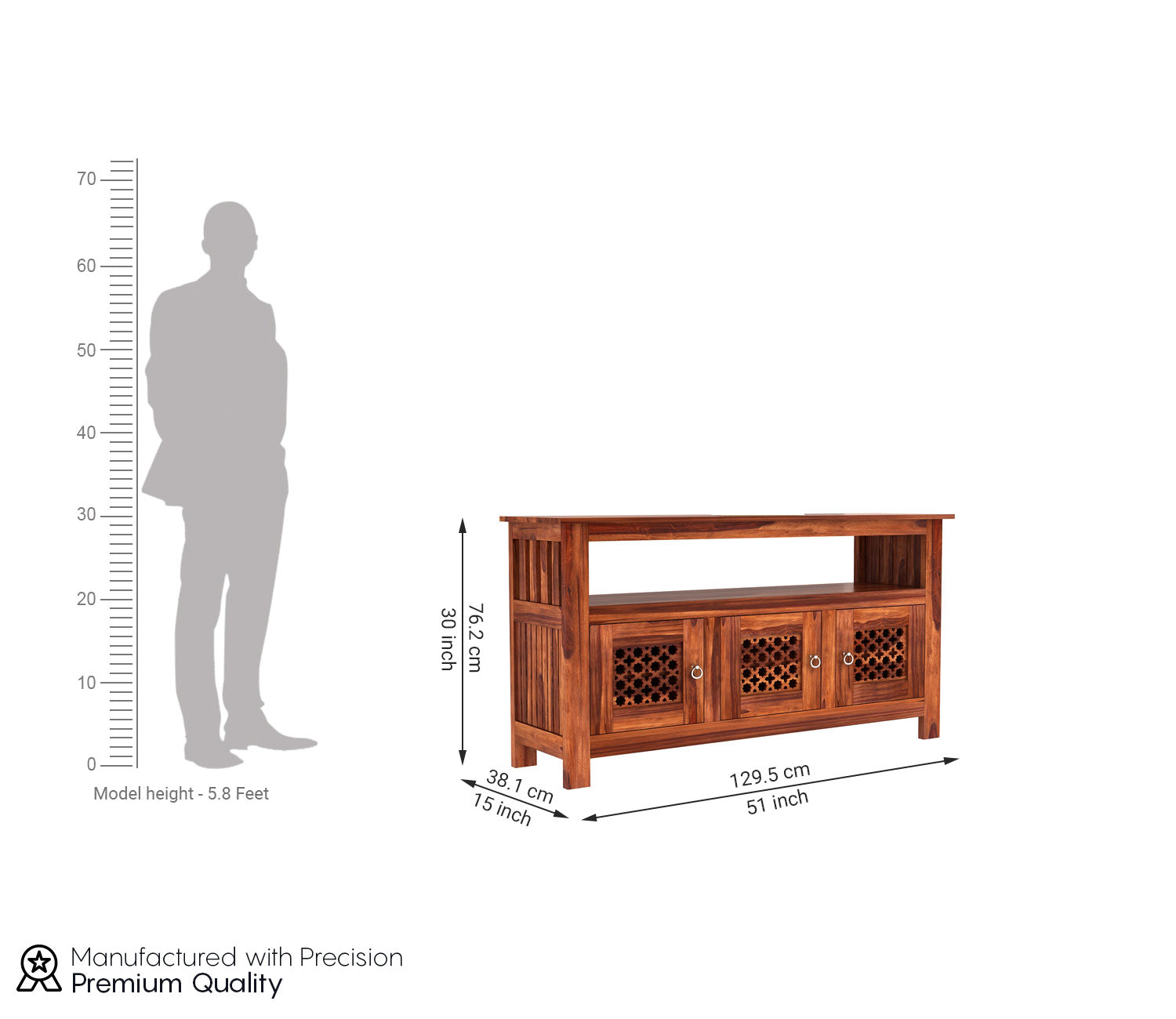 Blake Sheesham wood Sideboard and Cabinet