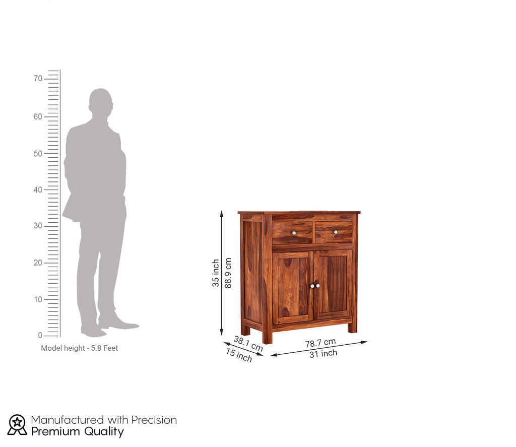 Tristan Sheesham wood Cabinet With Drawers