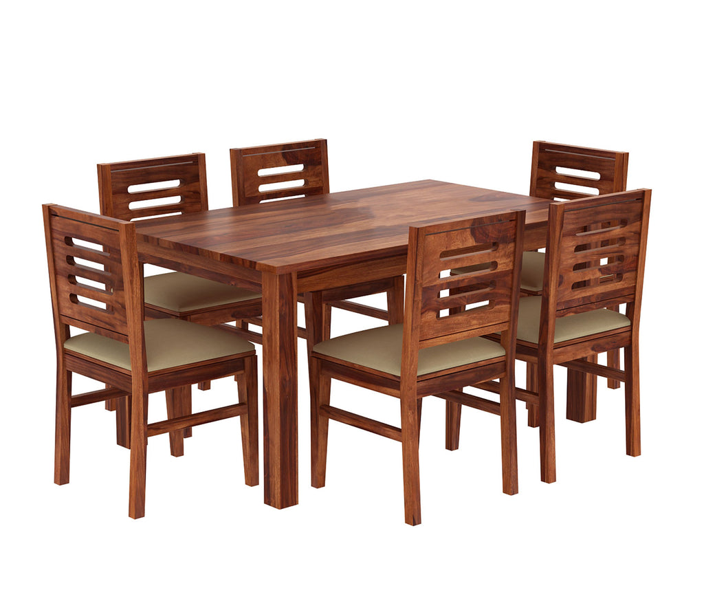 Bunny Cushioned 6 Seater Dining Table Set