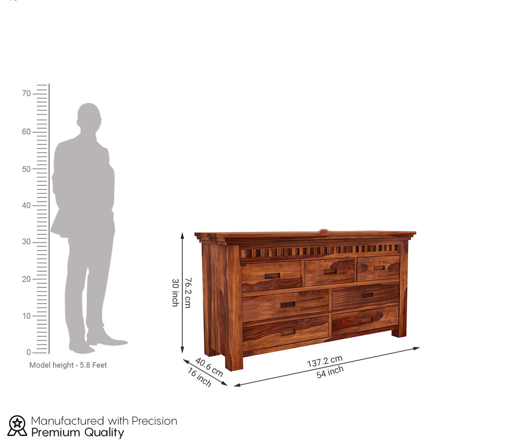 Joaquin 7-Drawer Wooden Chest Of Drawers