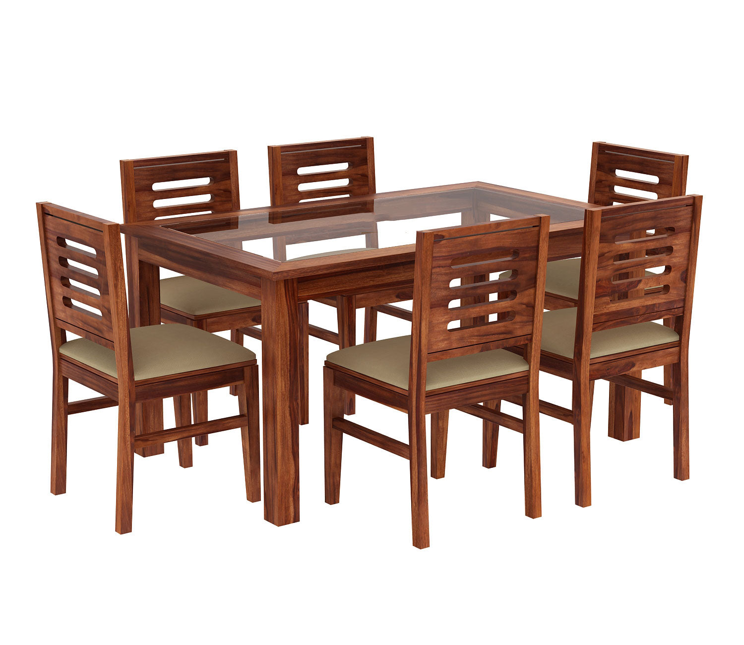 Bunny Cushioned 6 Seater Dining Table Set