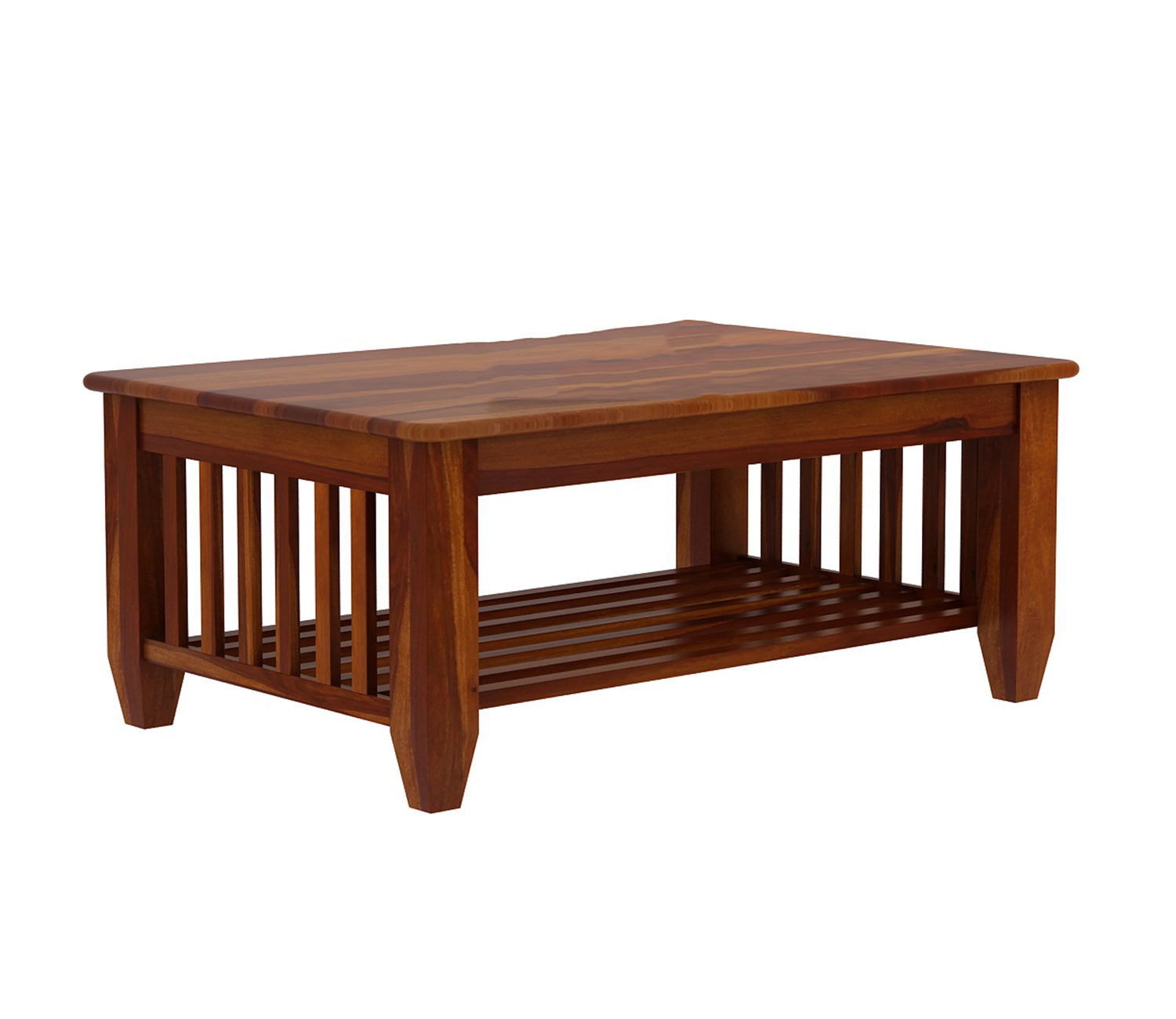 Iris Sheesham Wood Coffee Table with Open Storage