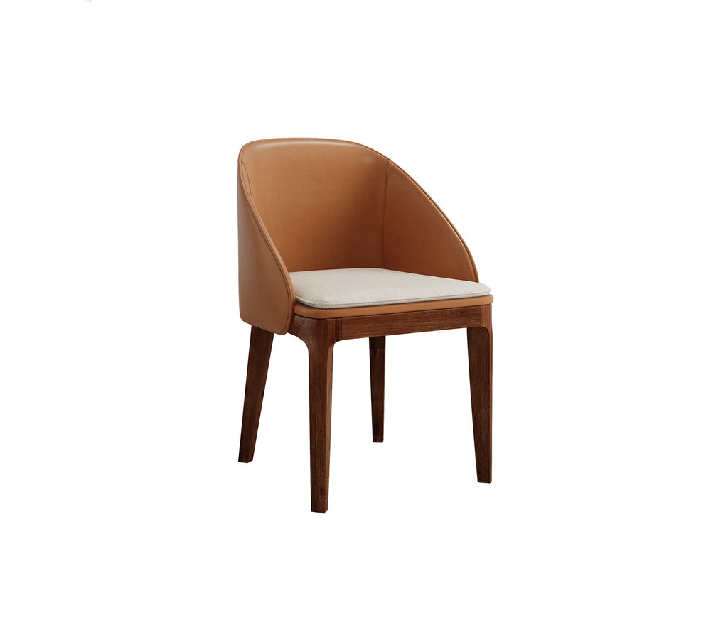 Daisy Teak Wood Cushioned Dining Chair - Set of 2