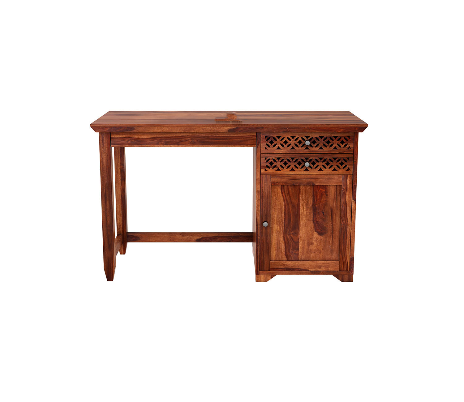 Madison Study Table with Two Drawers and Cabinet