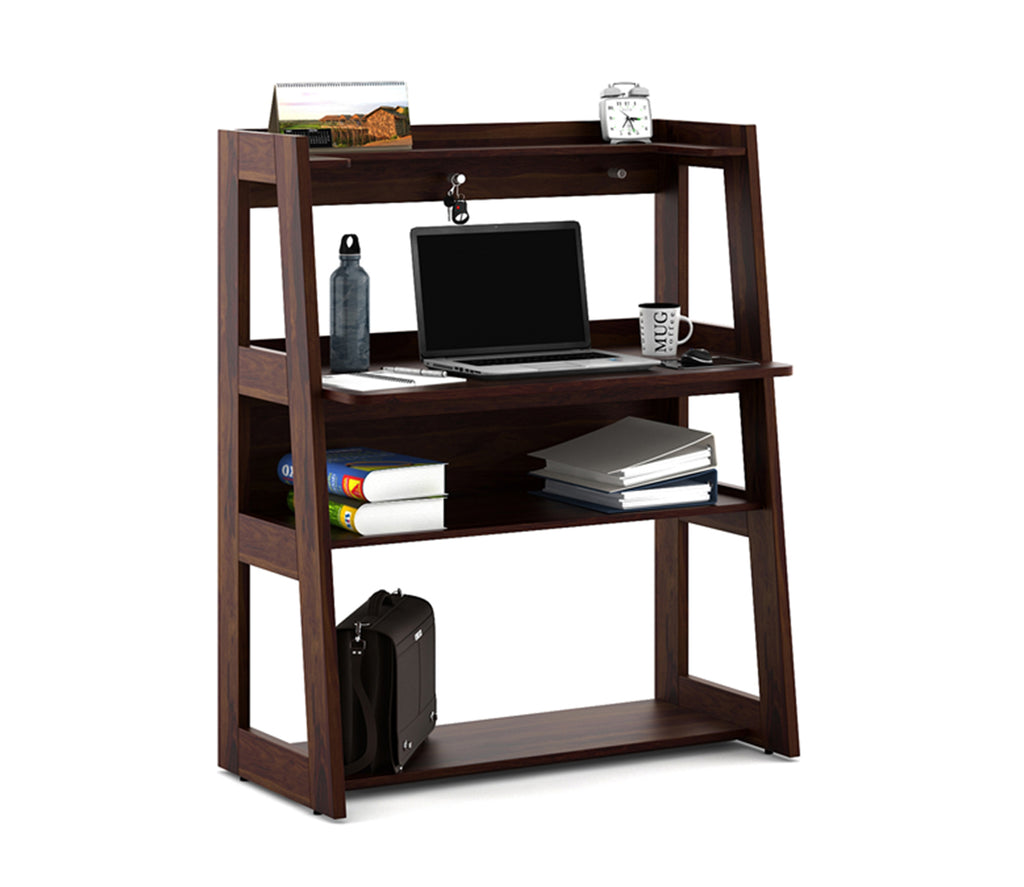 Stella Brown Winner Rigato Study Table in Walnut Finish