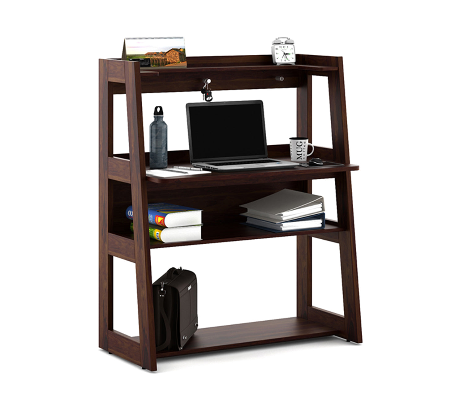 Stella Brown Winner Rigato Study Table in Walnut Finish