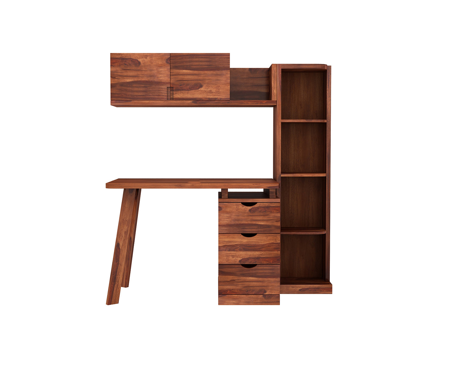 Harper Study Table With Three Drawers & Bookshelf