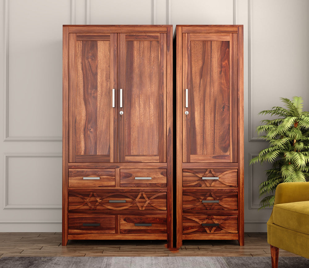 Casey Sheesham Wood 3 Door Wardrobe