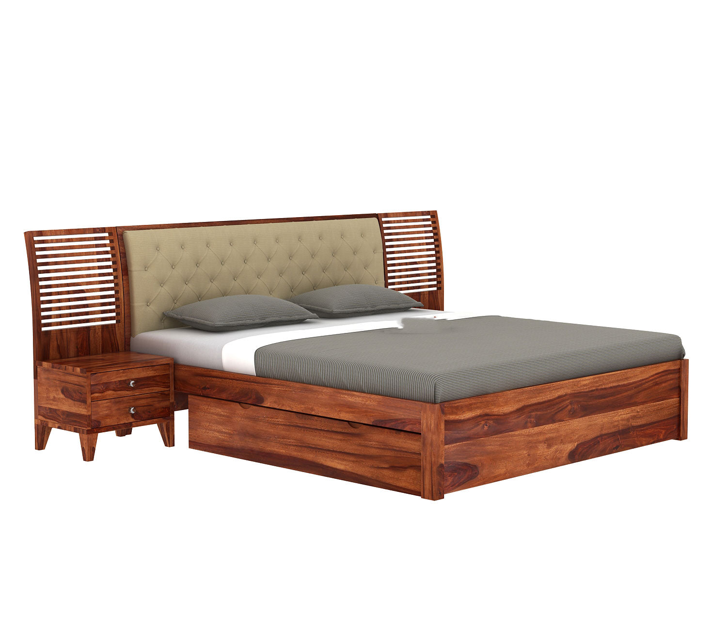 Gianni Upholstered Bed With Side Storage