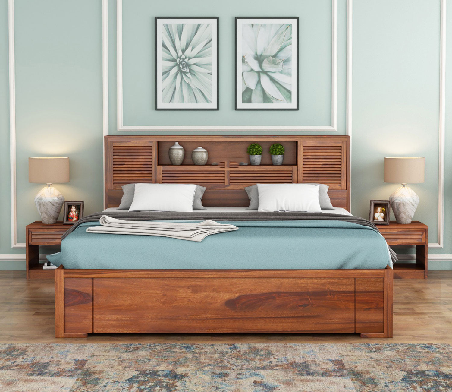 Royce Sheesham Wood Bed With Storage Drawers