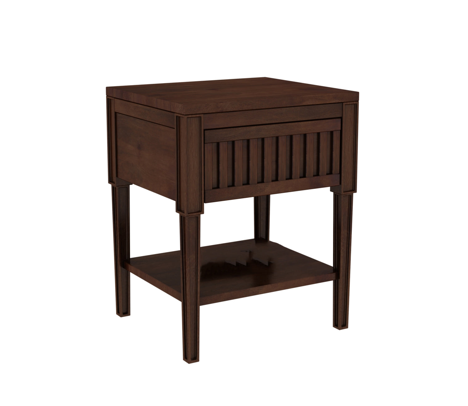 Mario Ash Wood Bedside Table With Storage