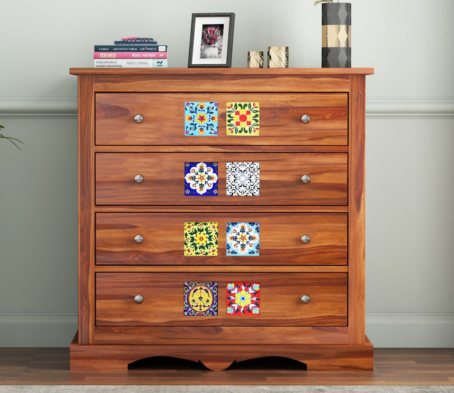 Wade 4-Drawer Wooden Chest Of Drawers
