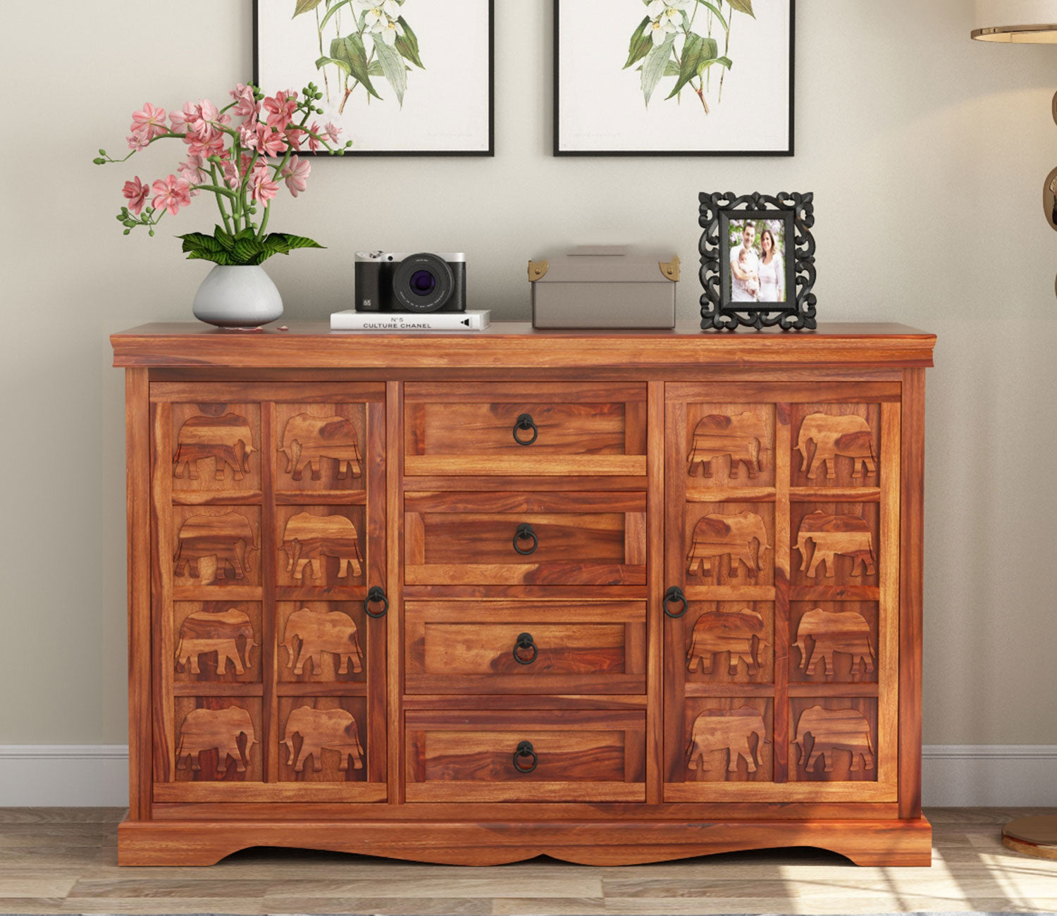Emerson Sheesham Wooden Cabinet and Sideboard