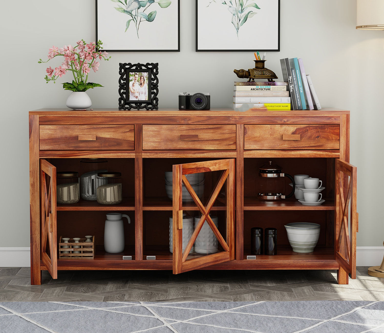 Simon Sheesham wood Sideboard and Cabinets