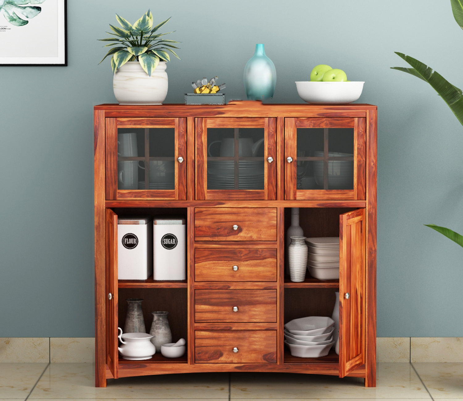Ismael Sheesham Wood Storage Cabinet