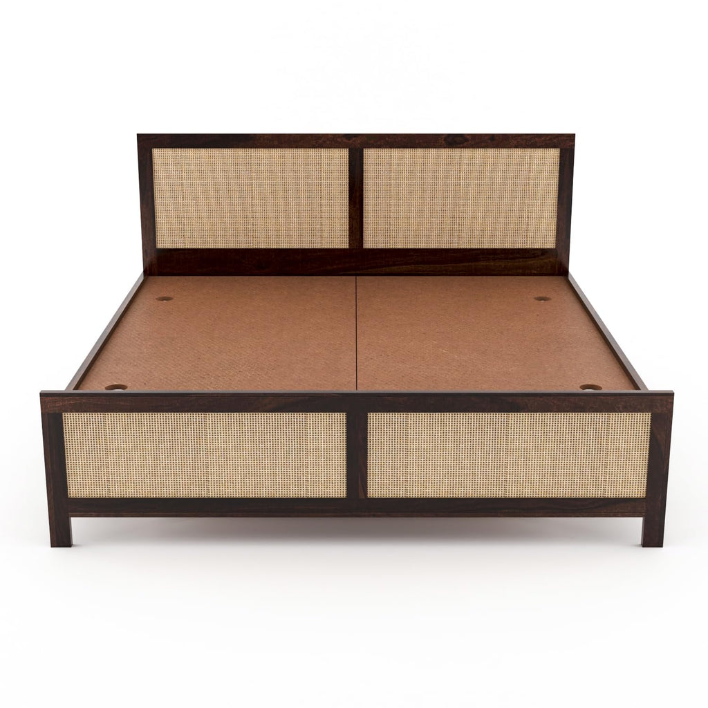 Theodore Solid Sheesham Wood Queen Size Bed for Bedroom