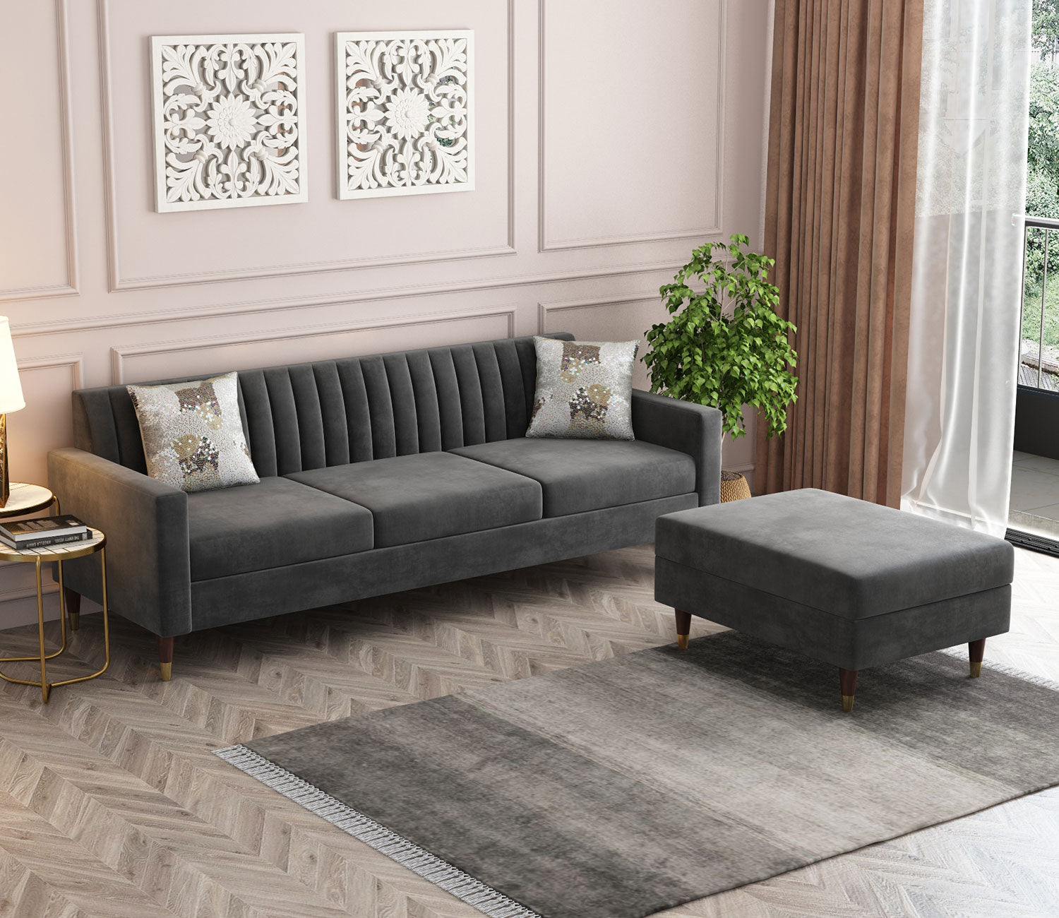 Leo L - Shape Fabric Sofa