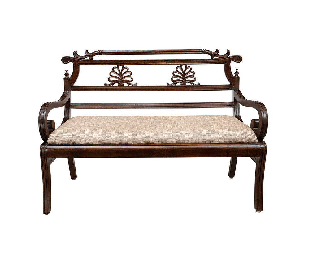 Camden Two Seater Sofa In Walnut Finish