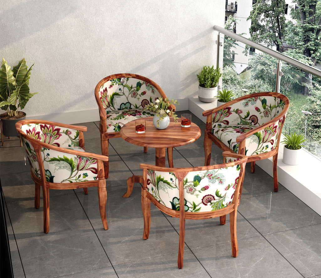 Rowan 4 Seater Sheesham Wood Balcony Set