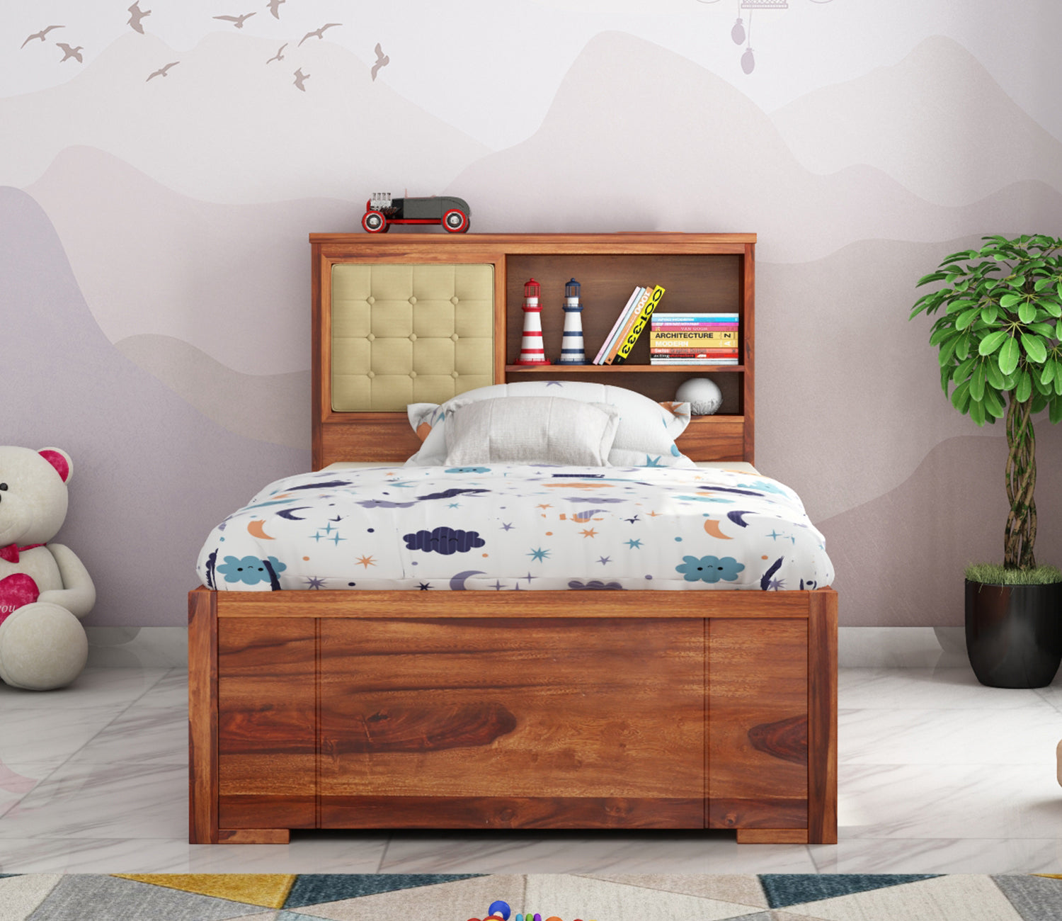 Joshua Kids Trundle Bed With Storage