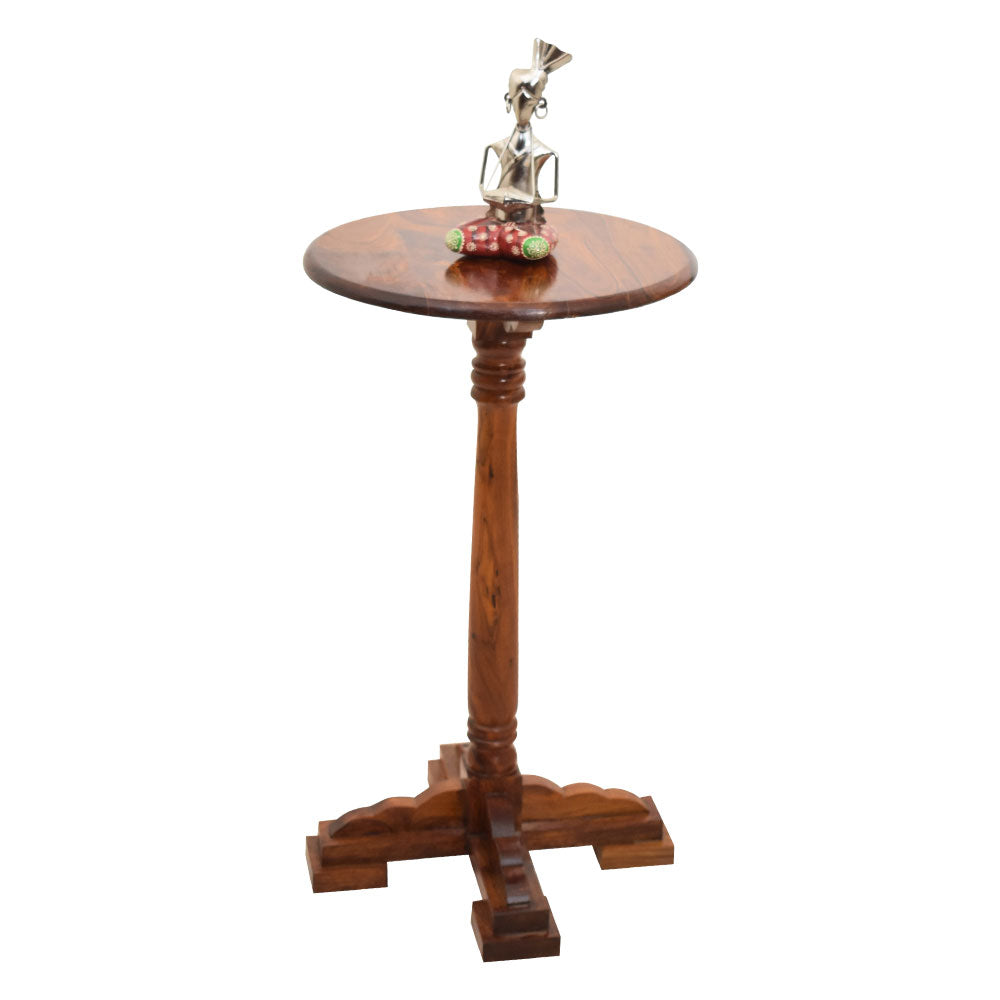 Baylee Sheesham Wooden Tall Round Peg Table