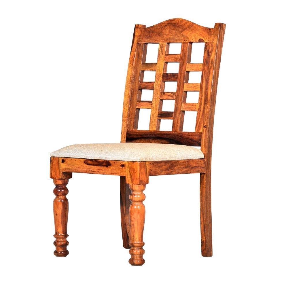 Lilith Wood Zenith Sheesham Dining Table and Chair
