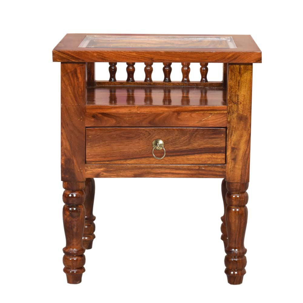 Alaina Wood Parish Sheesham Bed Side Table