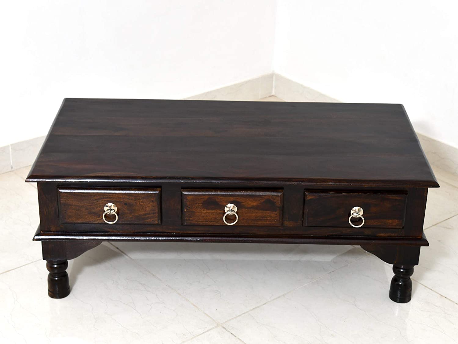 Margot Sheesham Wood 6 Drawer Center Table