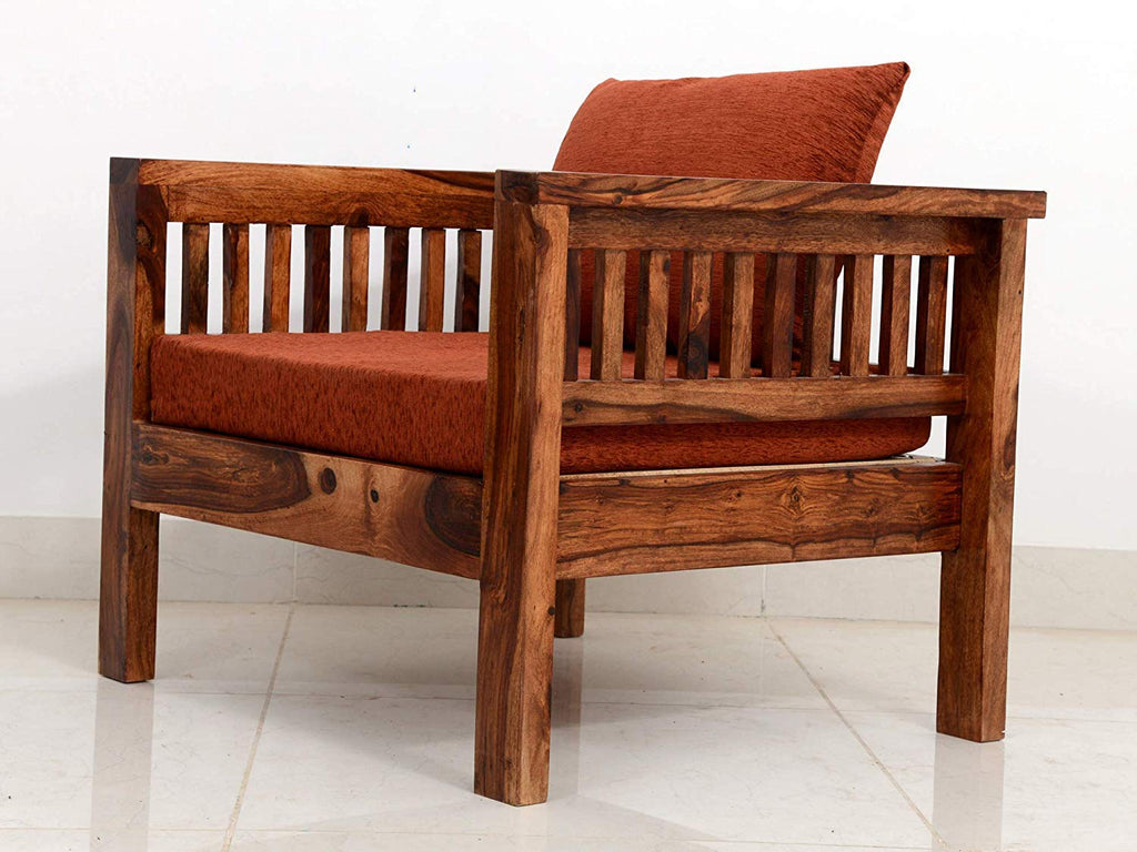 Furniturewallet Sheesham Wood Sofa for Living Room in Natural Finish