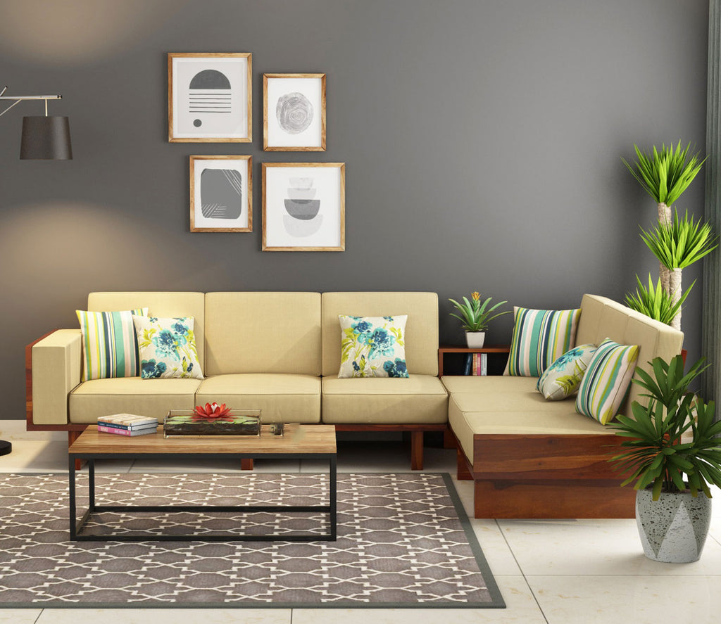 Vera 6 Seater L Shape Corner Sofa Set with Washable Zipper Cover