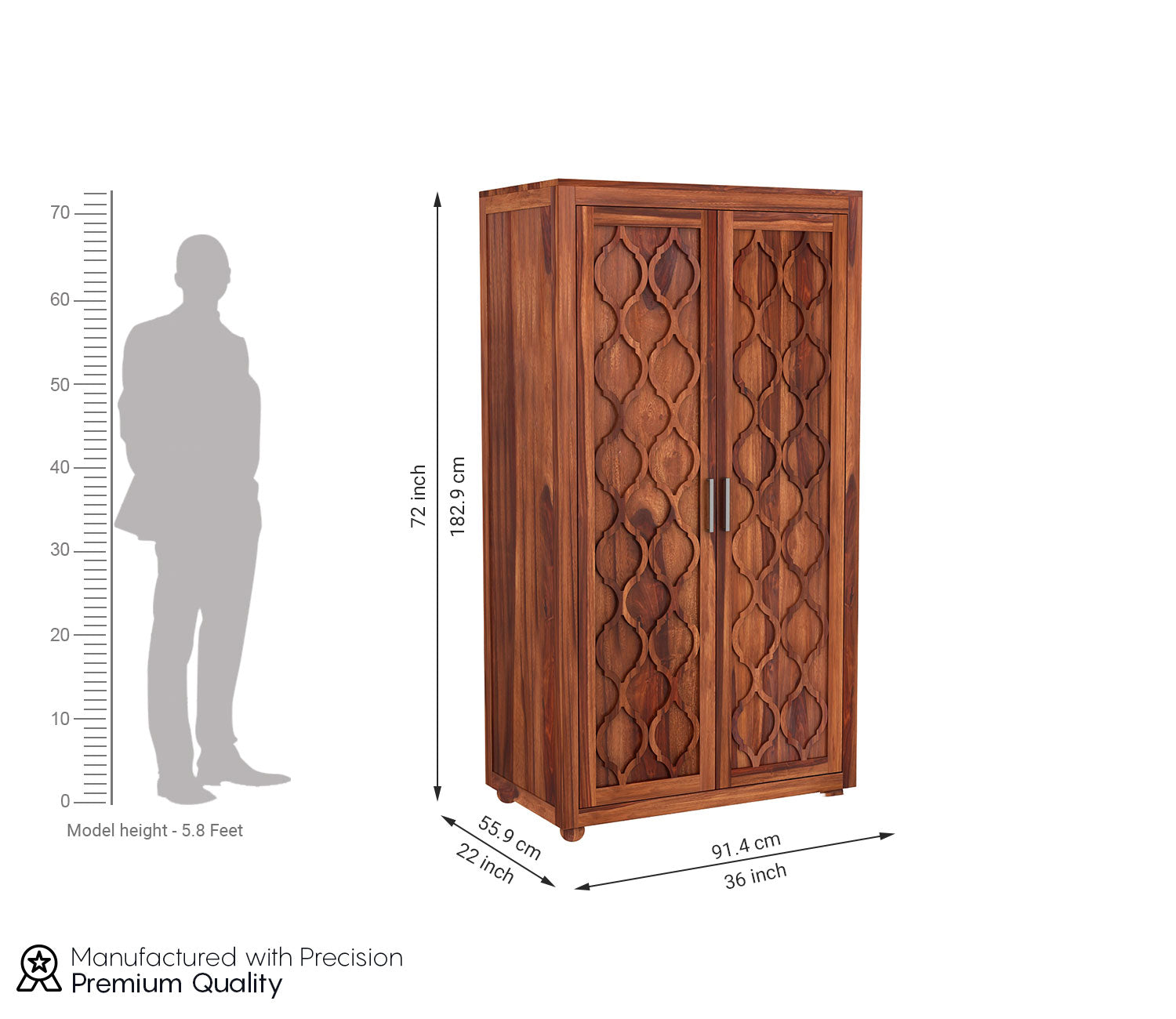 Romeo 2 Door Multi-Utility Wardrobe