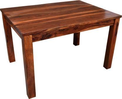 Tough  Sheesham Wood 4 Seater Dining Table With Natural Finish