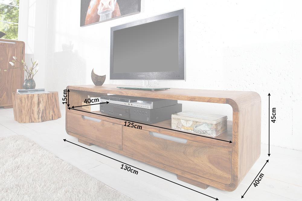 Maverick Curved Tv Unit with 2 Drawers