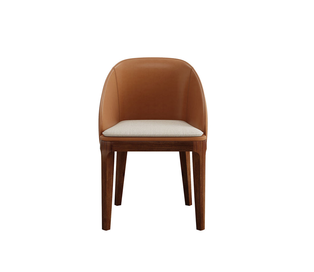 Daisy Teak Wood Cushioned Dining Chair - Set of 2