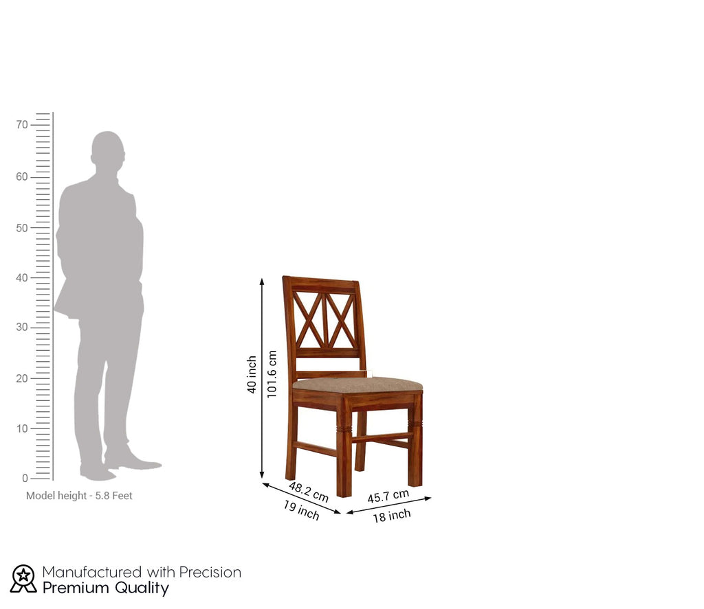 Bella Dining Chair With Fabric  - Set of 2