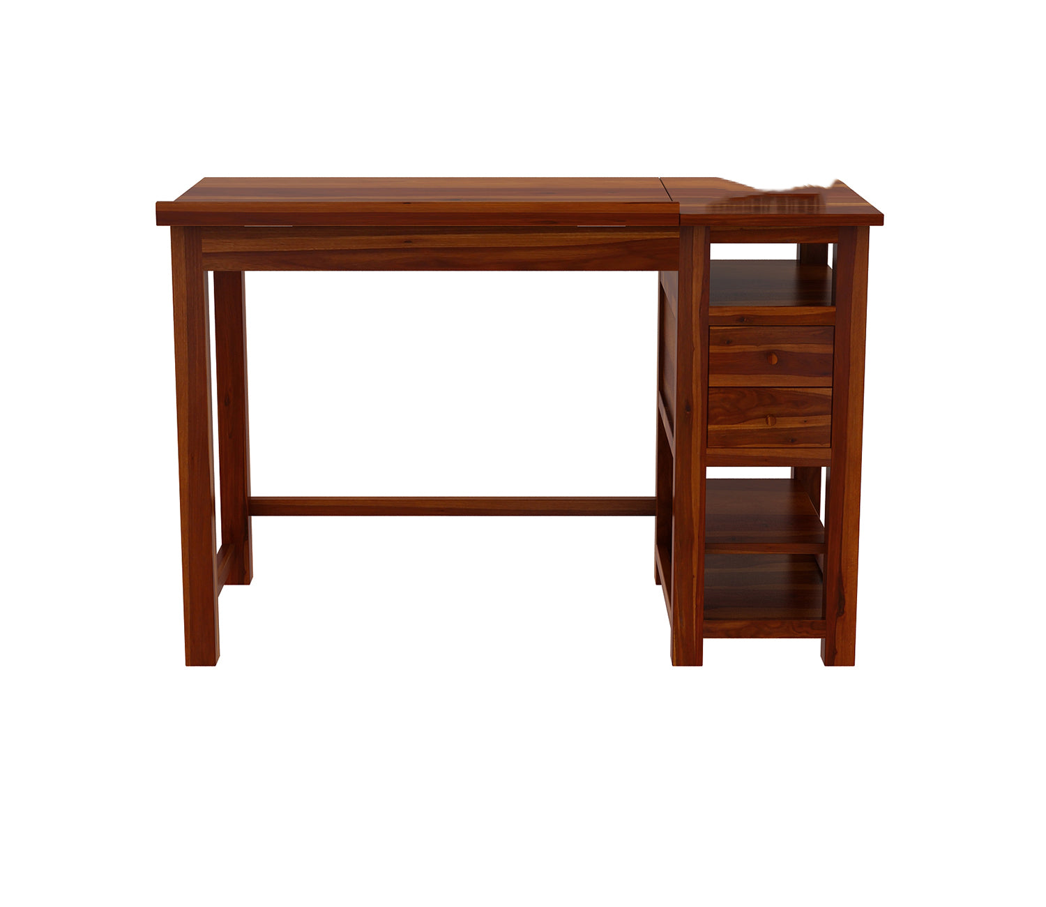 Penelope Study Cum Drafting Table with Drawer and Open Shelves