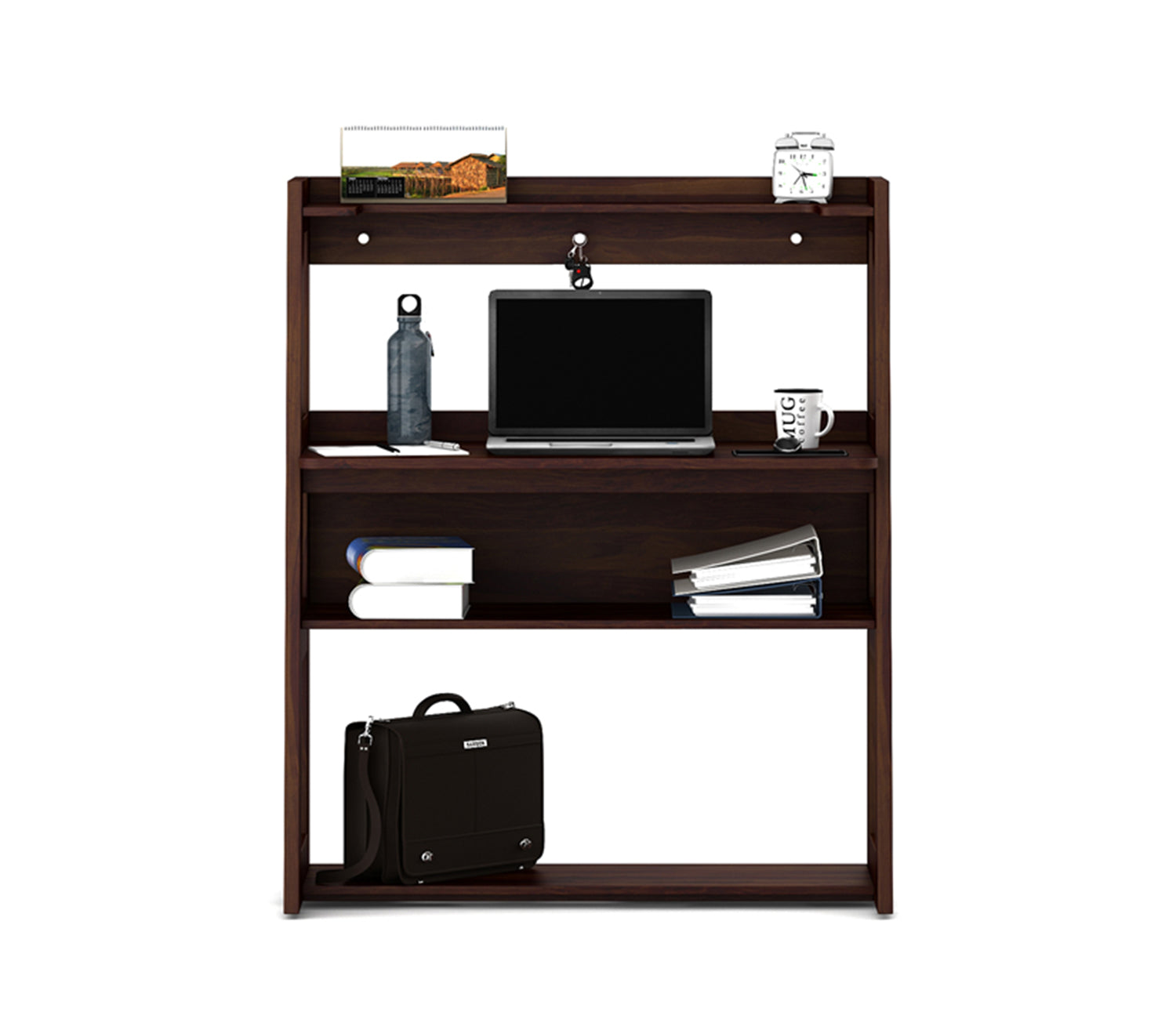 Stella Brown Winner Rigato Study Table in Walnut Finish